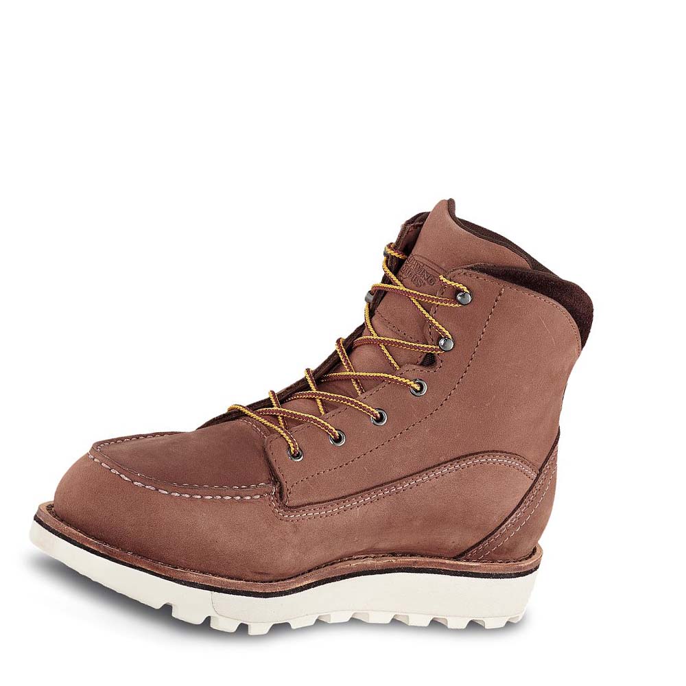 Red Wing Traction Tred Lite 6-inch Waterproof Soft Toe Women's Work Boots Brown | ZA 173CTV